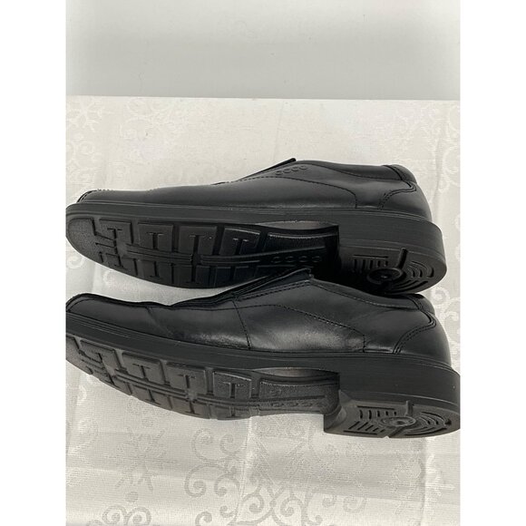 Ecco Mens Leather Slip-On Loafers Size 40 Black - Picture 6 of 7